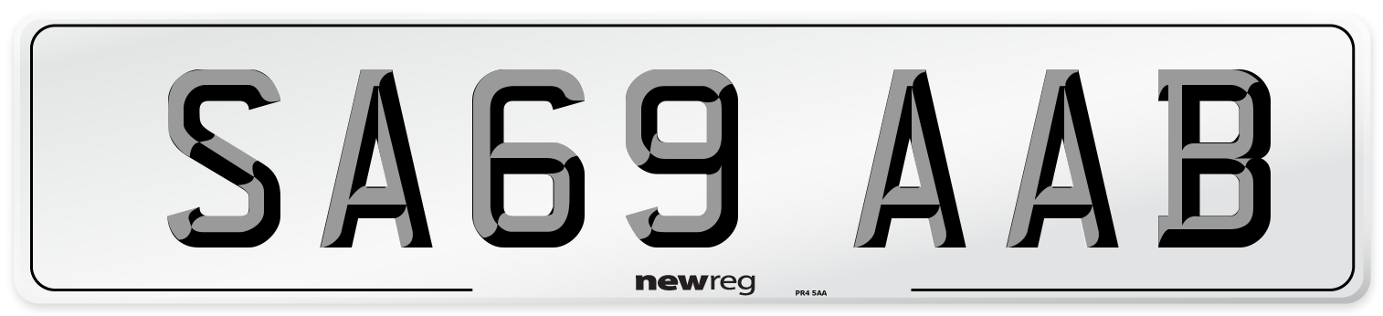 SA69 AAB Number Plate from New Reg
